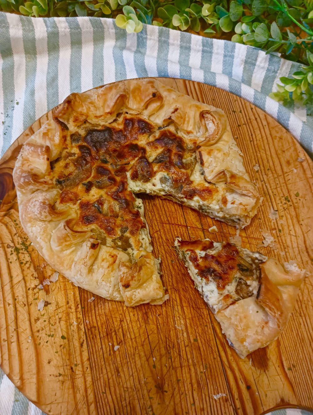 Quiche di Funghi Champignon Senza Glutine e Senza Uovo