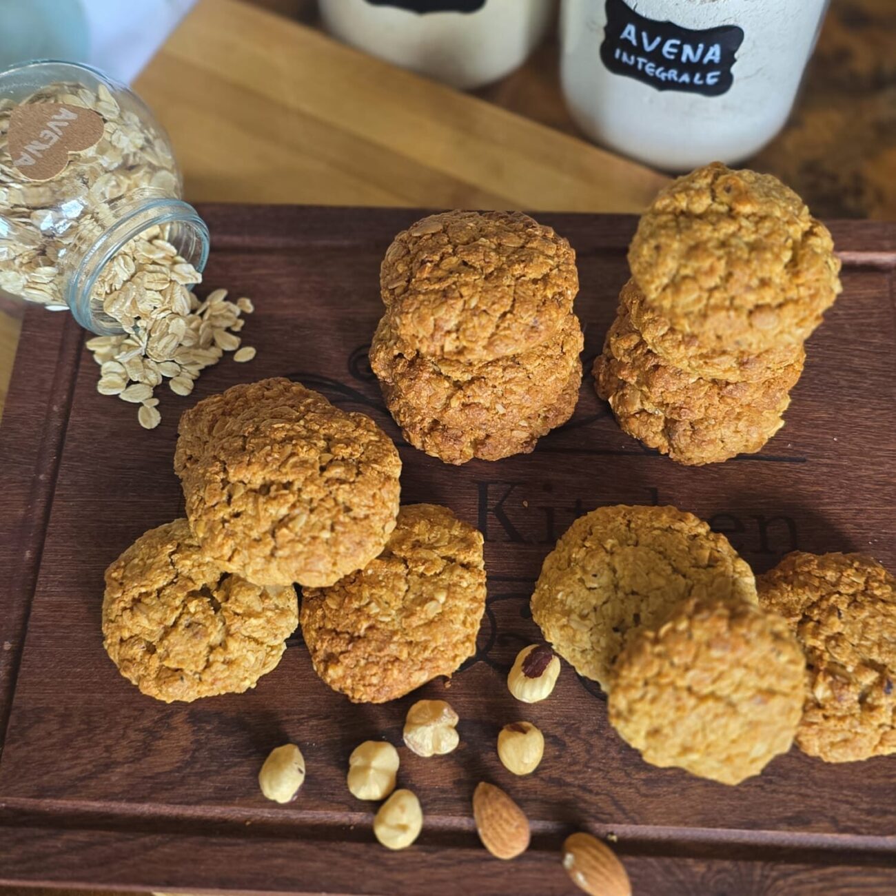 Biscotti Rustici Avena e Nocciole – Senza Glutine e Senza Lattosio